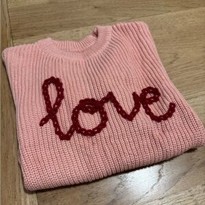 Valentines hand embroidered sweater
